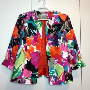 Jones Studio Separates Colorful Floral Open Blazer